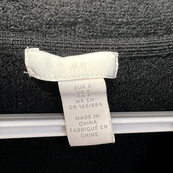 H&M black wool blend v neck comfy cozycore versatile minimalist sweater small - Picture 2 of 6